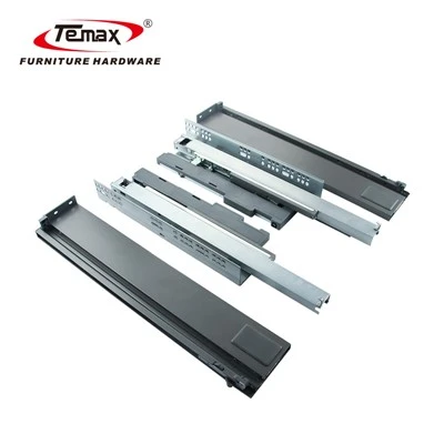 Temax Đẩy để mở ngăn kéo Trượt Hộp kim loại đóng mềm